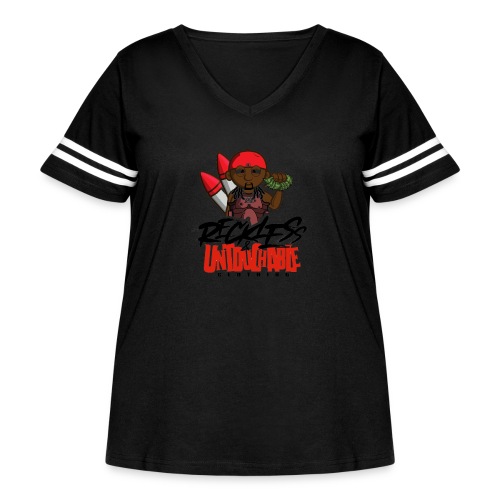 Reckless and Untouchable_1 - Women's Curvy Vintage Sports T-Shirt