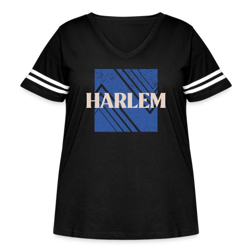 Harlem Style Graphic - Women's Curvy Vintage Sports T-Shirt