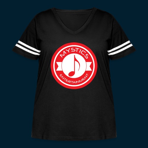 mystics_ent_red_logo - Women's Curvy Vintage Sports T-Shirt