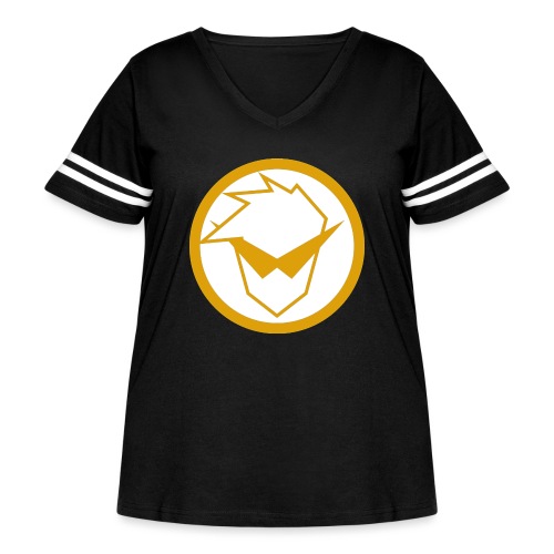 FG Phone Cases (Pure Clean Gold) - Women's Curvy V-Neck Football Tee