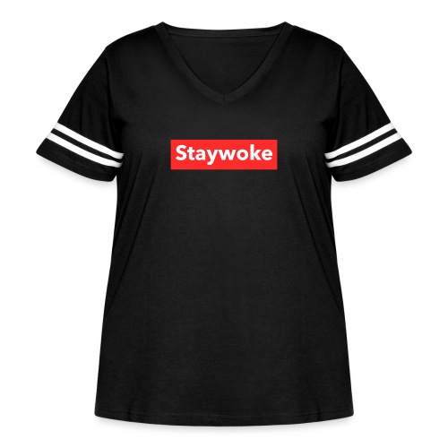 Stay woke - Women's Curvy Vintage Sports T-Shirt