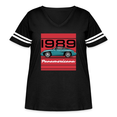 1989 P0r5che Panamericana Concept Car - Women's Curvy Vintage Sports T-Shirt