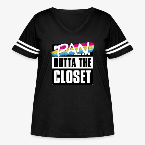 Pan Outta the Closet - Pansexual Pride - Women's Curvy Vintage Sports T-Shirt