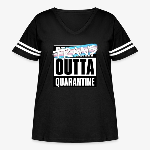 Trans Outta Quarantine - Transgender Pride - Women's Curvy Vintage Sports T-Shirt
