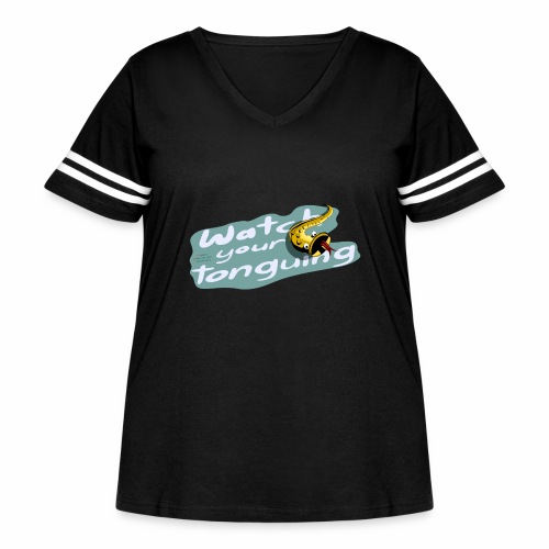 Saxophone players: Watch your tonguing! · green - Women's Curvy Vintage Sports T-Shirt