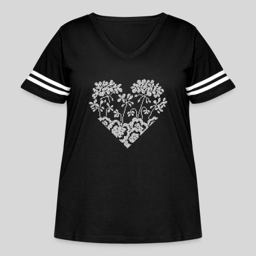 Serdce (Heart) 2A WoB - Women's Curvy Vintage Sports T-Shirt