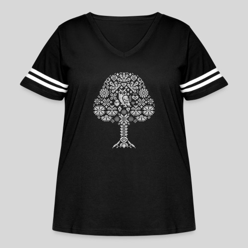 Hrast (Oak) - Tree of wisdom WoB - Women's Curvy V-Neck Football Tee