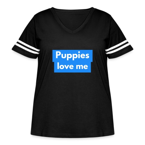 Puppies love me - Women's Curvy Vintage Sports T-Shirt