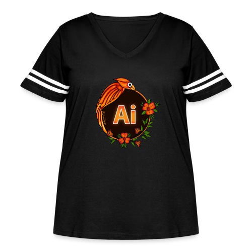Adobe Illustrator Logo 2021 - Women's Curvy Vintage Sports T-Shirt