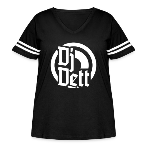DJ Dett - Women's Curvy V-Neck Football Tee