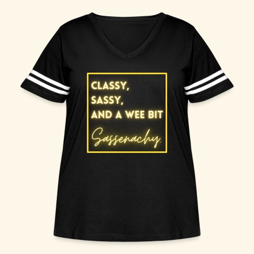 Classy Sassenach - Women's Curvy Vintage Sports T-Shirt