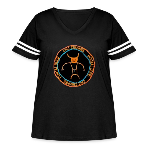 Portal Dude - Women's Curvy Vintage Sports T-Shirt