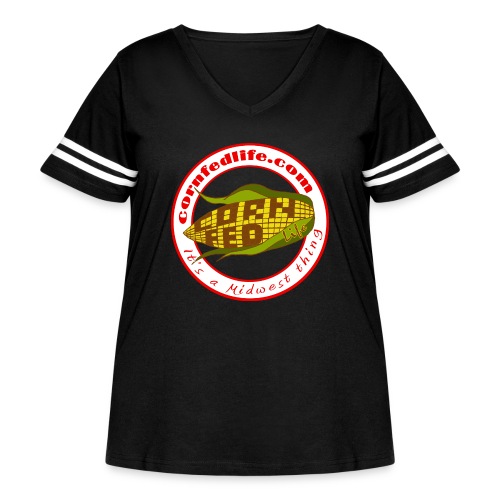 Corn Fed Circle - Women's Curvy Vintage Sports T-Shirt