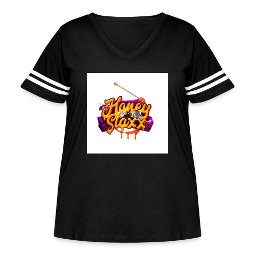Honey Staxx HD2 - Women's Curvy Vintage Sports T-Shirt