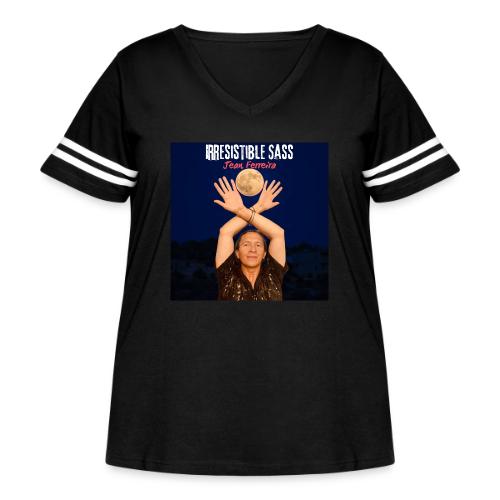 Irresistible Sass - Women's Curvy V-Neck Football Tee