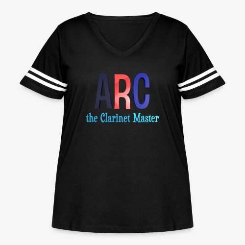 ARC the Clarinet Master - Women's Curvy V-Neck Football Tee