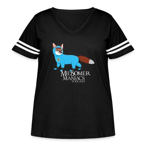 Midsomer Maniacs - SOCO Fox light text - Women's Curvy Vintage Sports T-Shirt