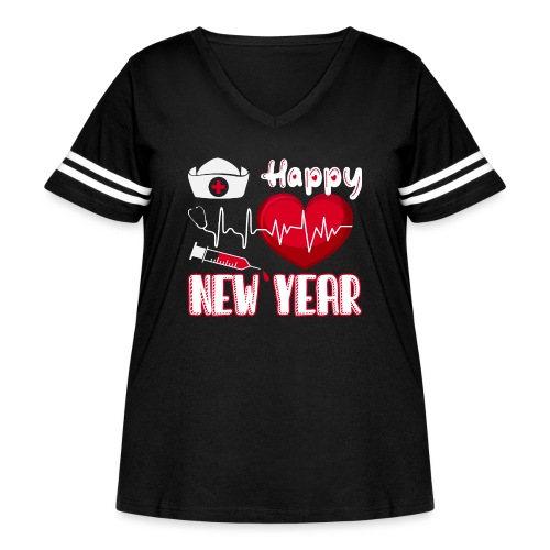 My Happy New Year Nurse T-shirt - Women's Curvy Vintage Sports T-Shirt