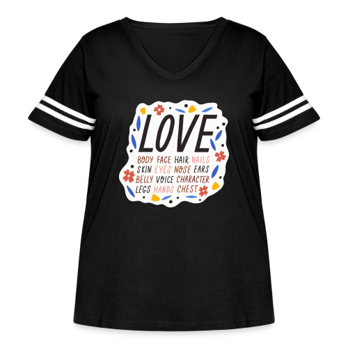 love - Women's Curvy Vintage Sports T-Shirt