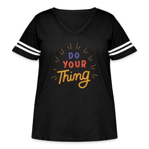 Do Your Thing - Women's Curvy Vintage Sports T-Shirt