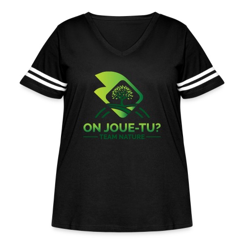Team Nature - T-shirt col V Football grande taille pour femmes