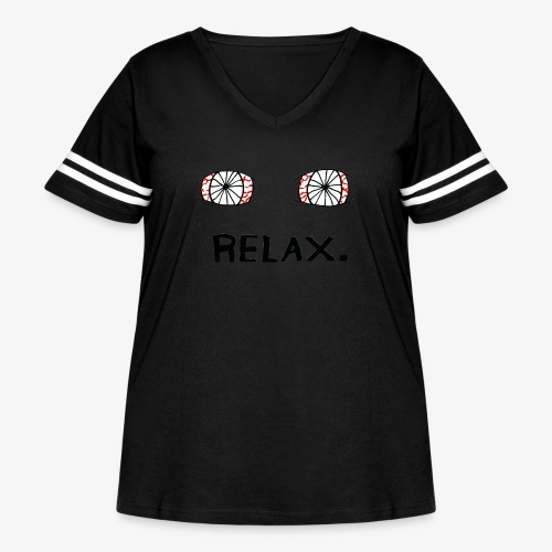 RELAX. - Women's Curvy V-Neck Football Tee