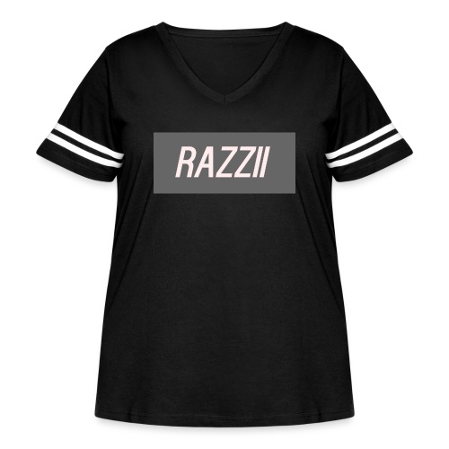 RAZZII - Women's Curvy V-Neck Football Tee