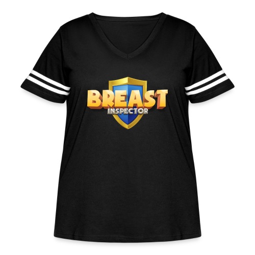 Breast Inspector - Customizable - Women's Curvy Vintage Sports T-Shirt