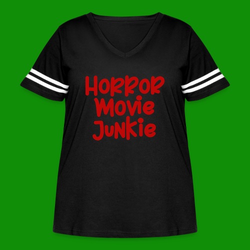Horror Movie Junkie - Women's Curvy Vintage Sports T-Shirt