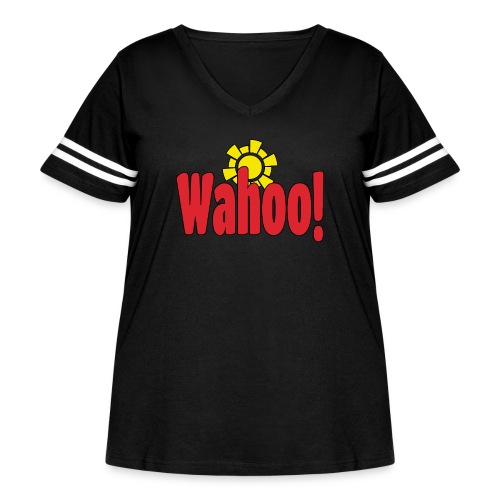 Wahoo! - Women's Curvy Vintage Sports T-Shirt