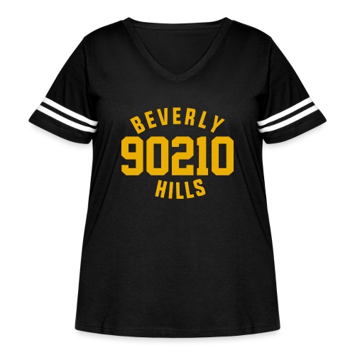 Beverly Hills 90210- Original Retro Shirt - Women's Curvy Vintage Sports T-Shirt