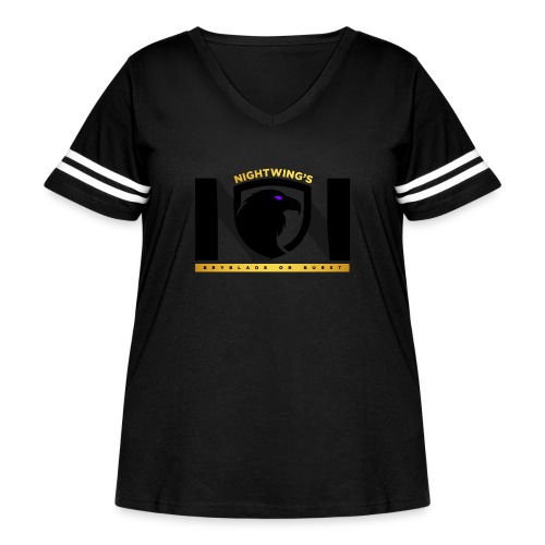 Nightwing All Black Logo - Women's Curvy Vintage Sports T-Shirt