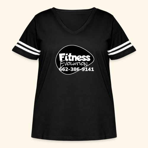 Fitness Evolution Workout Shirt Black - Women's Curvy Vintage Sports T-Shirt
