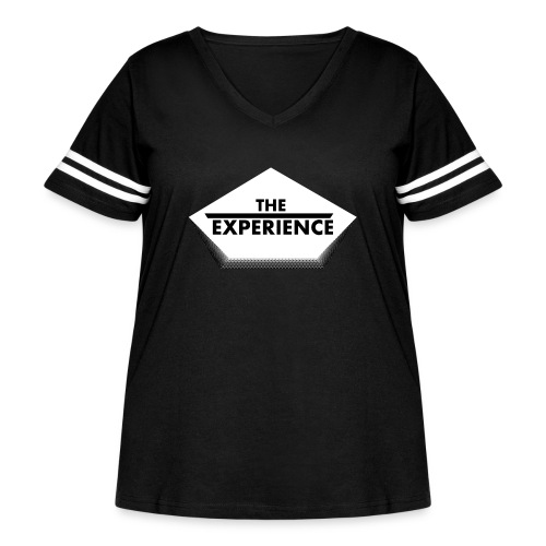Experience White Logo - Women's Curvy Vintage Sports T-Shirt