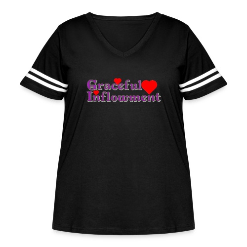 Graceful Inflowment - Women's Curvy Vintage Sports T-Shirt