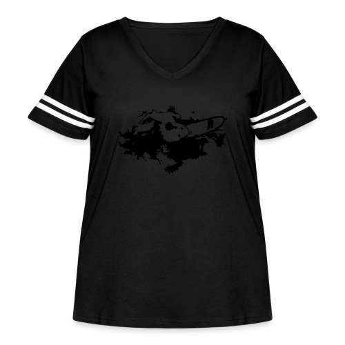 Abstract Surfer - Women's Curvy Vintage Sports T-Shirt