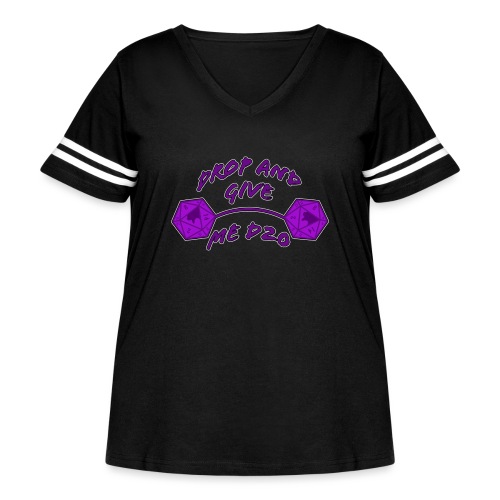 Drop and Give Me D20 - Women's Curvy Vintage Sports T-Shirt