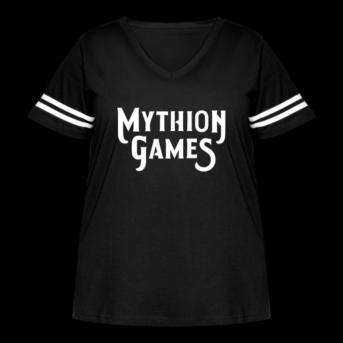 Mythion Logo White - Women's Curvy Vintage Sports T-Shirt