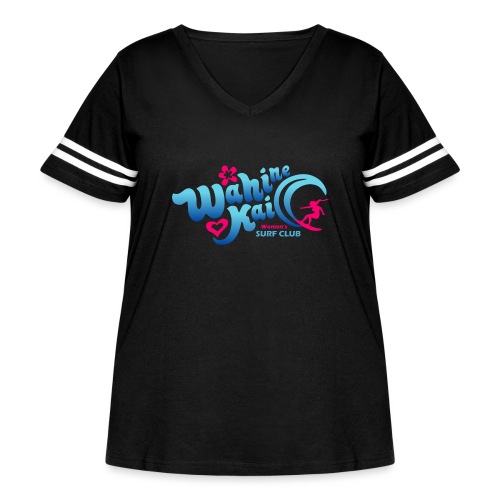 Wahine Kai LOGO international blue - Women's Curvy Vintage Sports T-Shirt