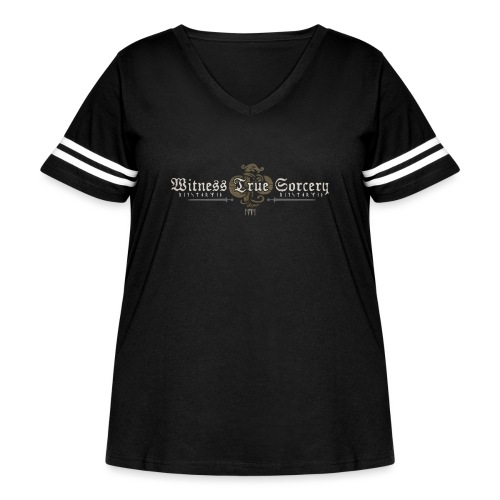 Witness True Sorcery Logo - Women's Curvy Vintage Sports T-Shirt