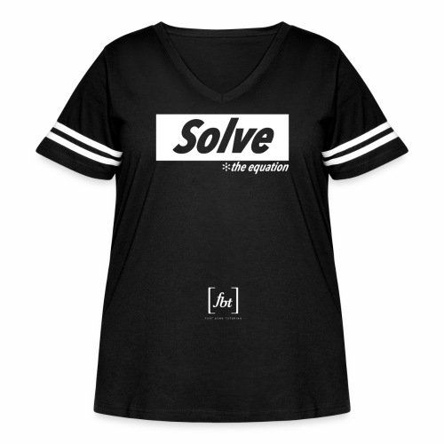 Solve the Equation [fbt] - Women's Curvy Vintage Sports T-Shirt