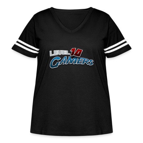 Level10Gamers Logo - Women's Curvy Vintage Sports T-Shirt