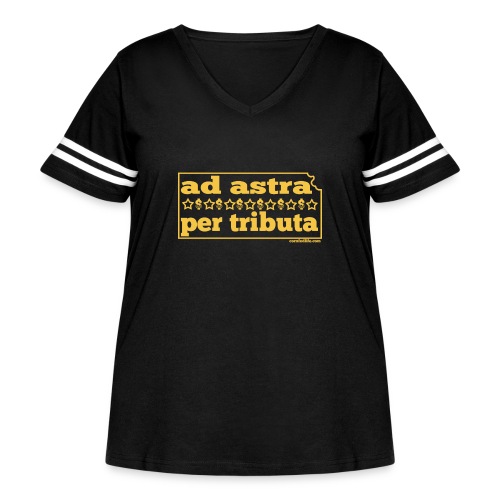 ad astra per tributa - Women's Curvy Vintage Sports T-Shirt