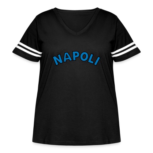 Napoli - Women's Curvy V-Neck Football Tee