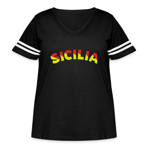 SICILIA - Women's Curvy Vintage Sports T-Shirt