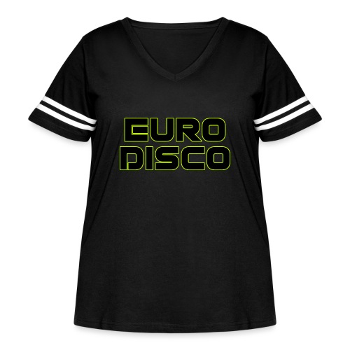 eurodisco - Women's Curvy V-Neck Football Tee