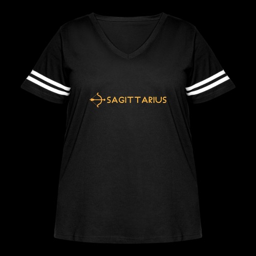 Sagittarius - Women's Curvy Vintage Sports T-Shirt