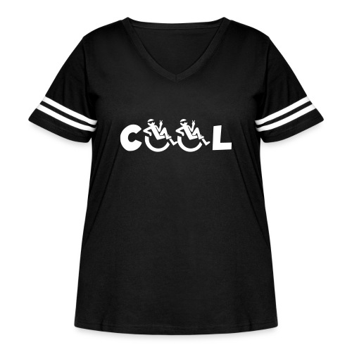 Cool in my wheelchair, chill in wheelchair, roller - Women's Curvy Vintage Sports T-Shirt