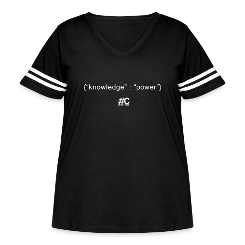 knowledge is the key - Women's Curvy Vintage Sports T-Shirt
