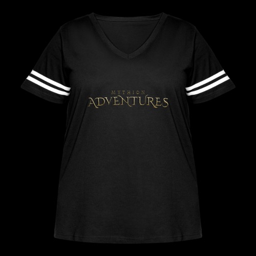 Mythion Adventures Logo - Women's Curvy Vintage Sports T-Shirt